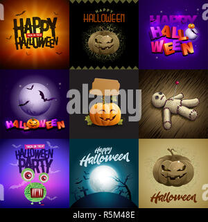 Halloween Design Set Stock Photo