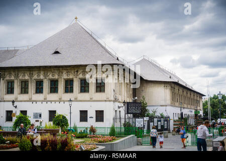 September 22, 2017 Bucharest/Romania - 'Hanul lui Manuc' (Manuc's Inn) traditional restaurant in the old town Stock Photo