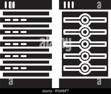 Servers vector icon isolated on transparent background, Servers