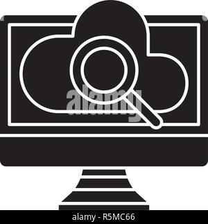 How To Typing into Search Engine on Computer Screen Vector Illustration ...