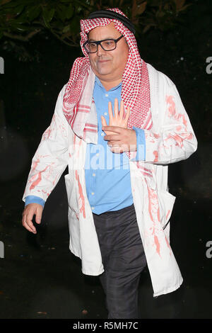 Celebrities leaving Jonathan Ross’ annual Halloween party in London  Featuring: Asif Zubairy Where: London, United Kingdom When: 01 Nov 2018 Credit: WENN.com Stock Photo