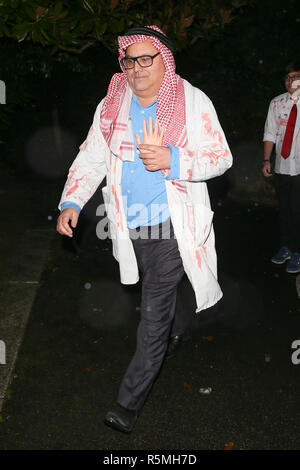 Celebrities leaving Jonathan Ross’ annual Halloween party in London  Featuring: Asif Zubairy Where: London, United Kingdom When: 01 Nov 2018 Credit: WENN.com Stock Photo