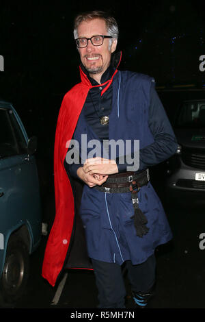 Celebrities leaving Jonathan Ross’ annual Halloween party in London  Featuring: Stephen Merchant Where: London, United Kingdom When: 01 Nov 2018 Credit: WENN.com Stock Photo