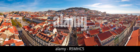 Historical centre of Lisbon on sunny day, Portugal Stock Photo