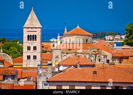 Historic Zadar skyline and rooftops view Stock Photo