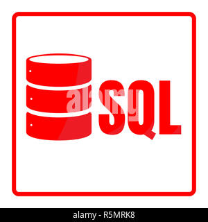 SQL Database Icon Logo Design UI or UX App Stock Photo - Alamy
