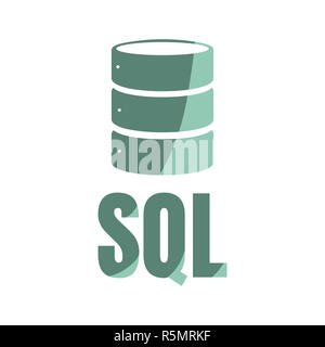 SQL Database Icon Logo Design UI or UX App Stock Photo - Alamy