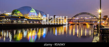The Sage Gateshead and the Tyne Bridge, Newcastle Upon Tyne