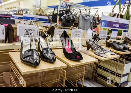 Miami Florida,Marshalls department store,retail,discount department store,off price,retail,woman's,men's shoes,high heels,slingback,design,fashion,tre Stock Photo