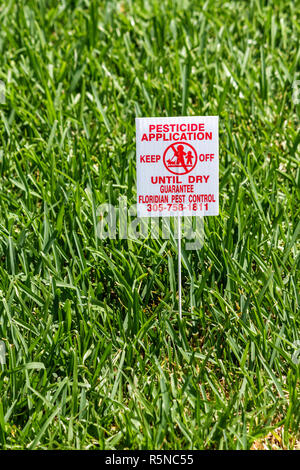 Warning sign for pesticide use Stock Photo - Alamy