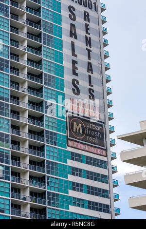 Miami Florida,Midtown,building,condominium condominiums condo condos residential residences apartment apartments flat flats,building buildings housing Stock Photo