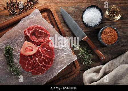 Shredded Raw Beef Cutting Board Knife Stock Photo by ©sosconcan 203799538