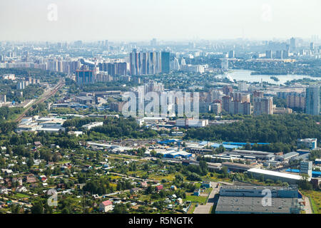 above view of Krasnogorsk district in Moscow Stock Photo