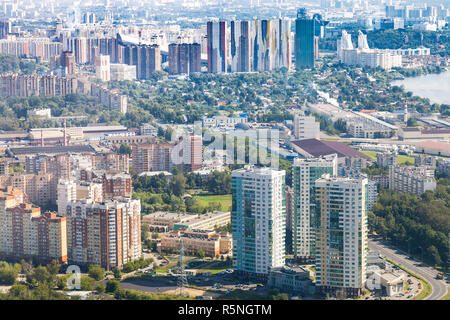 view of modern houses in residential district Stock Photo