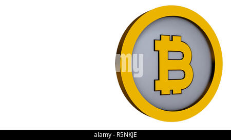 Bitcoin logo isolated on white background Stock Photo