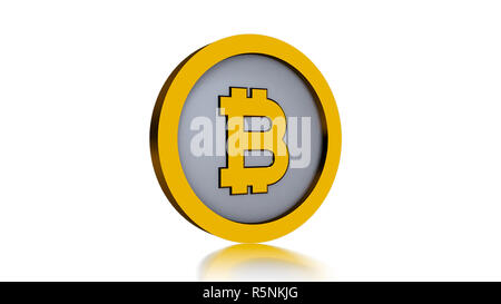 Bitcoin logo isolated on white background Stock Photo