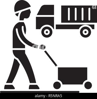 Production cycle black icon, vector sign on isolated background. Production cycle concept symbol, illustration  Stock Vector