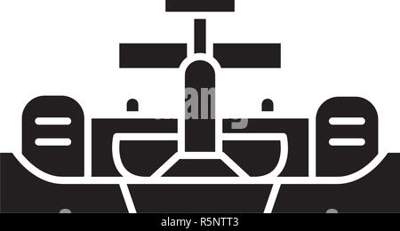 Car races black icon, vector sign on isolated background. Car races concept symbol, illustration  Stock Vector