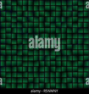 Abstract geometrical seamless pattern with rectagles. Green checked background. Stock Photo