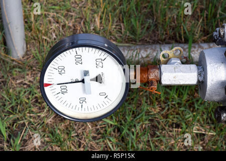 The manometer is the device for measurement of pressure. Manomet Stock Photo