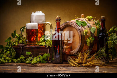 Still life with beer Stock Photo