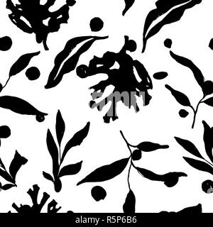 Simple stylish seamless hand-made pattern Stock Photo