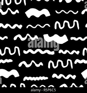 Simple stylish seamless hand-made pattern Stock Photo