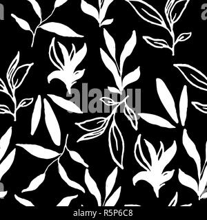 Simple stylish seamless hand-made pattern Stock Photo