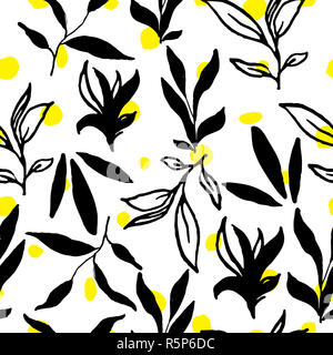 Simple stylish seamless hand-made pattern Stock Photo