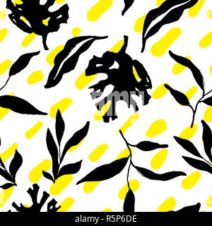 Simple stylish seamless hand-made pattern Stock Photo