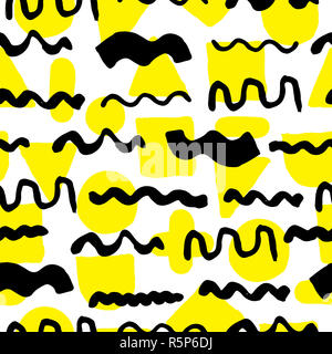 Simple stylish seamless hand-made pattern Stock Photo