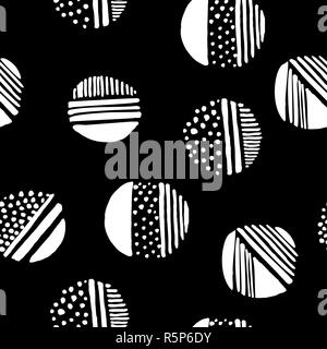 Simple stylish seamless hand-made pattern Stock Photo