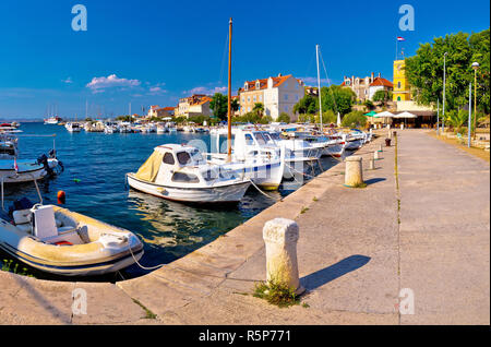 Island of Zlarin harbor panoramic view Stock Photo