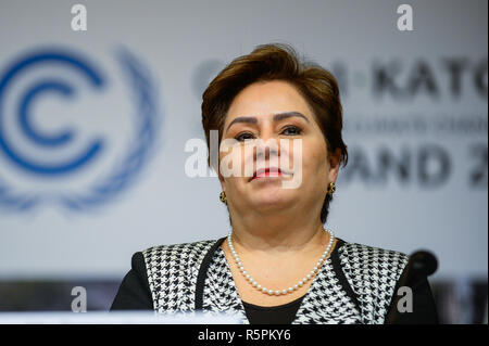 Katowice, Poland. 2nd Dec, 2018. Patricia Espinosa, executive secretary of the United Nations Framework Convention on Climate Change seen speaking at the press conference during the COP24 UN Climate Change Conference 2018. Credit: Omar Marques/SOPA Images/ZUMA Wire/Alamy Live News Stock Photo
