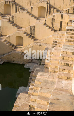Panna Meena ka Kund historic step well in Jaipur, Rajasthan, India Stock Photo