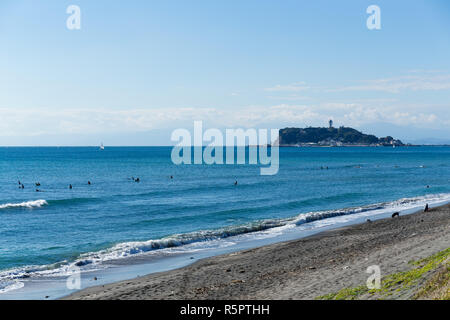 Enoshima Yacht Harbor in kamakura Stock Photo