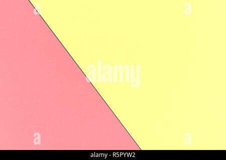 Abstract geometrical Rainbow Pastel background with Pastel Yellow and Tulip colors, watercolor paper texture Stock Photo