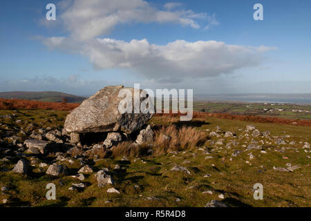 Arthur's stone on the Gower peninsula Stock Photo