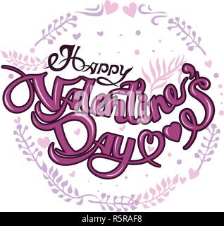 Happy Valentines Day vector card with open envelope and red hearts ...