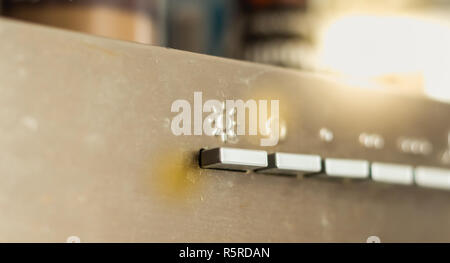 close up on the control panel of an extractor hood Stock Photo