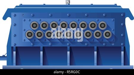 gearbox distributor with eighteen shaftsVector rendering of 3d. Stock Vector
