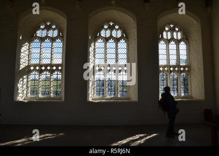 Refectory Hall at Cleeve Abbey, Abbey Road, Washford, Watchet, Somerset, UK Stock Photo