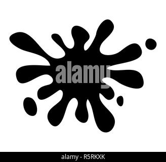 ink blob, blot, splash silhouette vector symbol icon design. Stock Photo