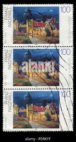 Postage stamp from the Federal Republic of Germany in the German Paintings of the 20th Century series issued in 1995 Stock Photo