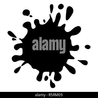 ink blob, blot, splash silhouette vector symbol icon design. Stock Photo