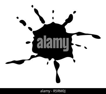 ink blob, blot, splash silhouette vector symbol icon design. Stock Photo