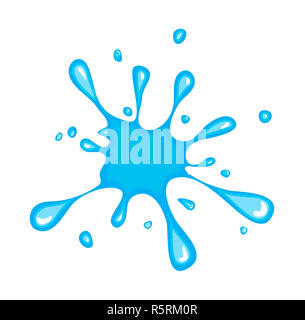 water ink blob, blot, splash  vector symbol icon design. Beautiful illustration isolated on white background Stock Photo