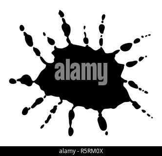 ink blob, blot, splash silhouette vector symbol icon design. Stock Photo