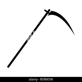 halloween scythe vector symbol icon design. Stock Photo