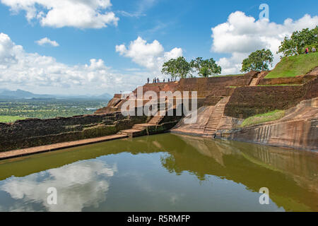 Royal Bathing Pool on Top of Lion Rock, Sigiriya, Sri Lanka Stock Photo